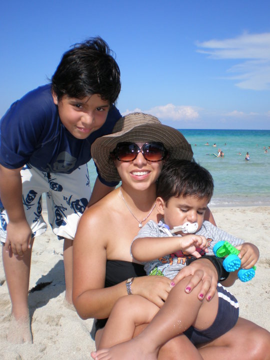 Blogger Janet with her two sons
